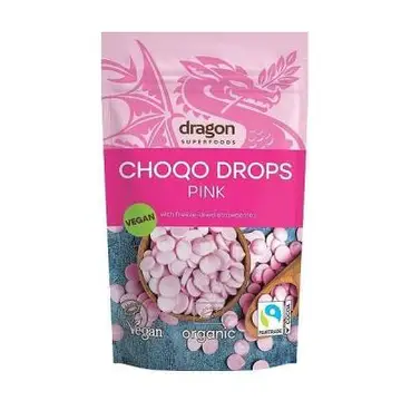 Čokolada roza,kapljice bio 200g Dragon Superfoods-0