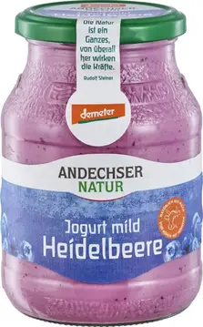 Jogurt borovničev 3,7% bio 500g Andechser Natur-0
