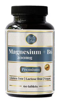 Magnezij 200mg+ Vitamin B6 Premium 60tbl BioLife-2