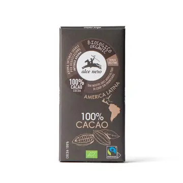 Čokolada temna 100% kakav bio 50g Alce Nero-0