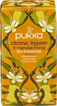 Čaj 'Zitrone,Ingwer&Manuka Honig' bio 2gx20 Pukka-0