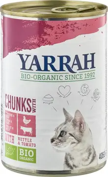 Hrana za mačke - kosi piščanca, govedine 405g Yarrah-0