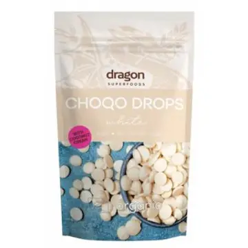 Čokolada bela, kapljice bio 250g Dragon Superfoods-0