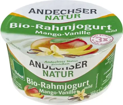 Jogurt mango vanilija bio 150g Andechser natur-0