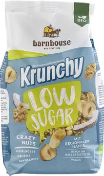 Kosmiči Krunchy Low Sugar Crazy Nuts bio 375g Barnhouse-0