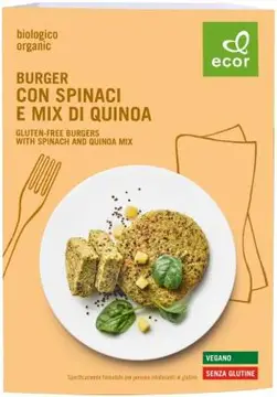 Burger špinača, kvinoja bio 180g Ecor-0