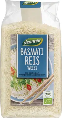 Riž beli indijski Basmati bio 500g Dennree