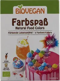 Barve naravne za živila bio 6x8g Biovegan