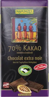 Čokolada temna 70% bio 80g Rapunzel