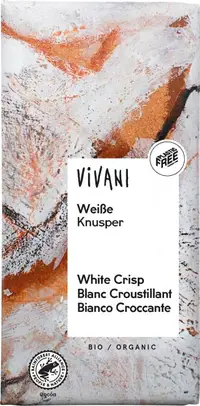 Čokolada bela krispi bio 100g Vivani